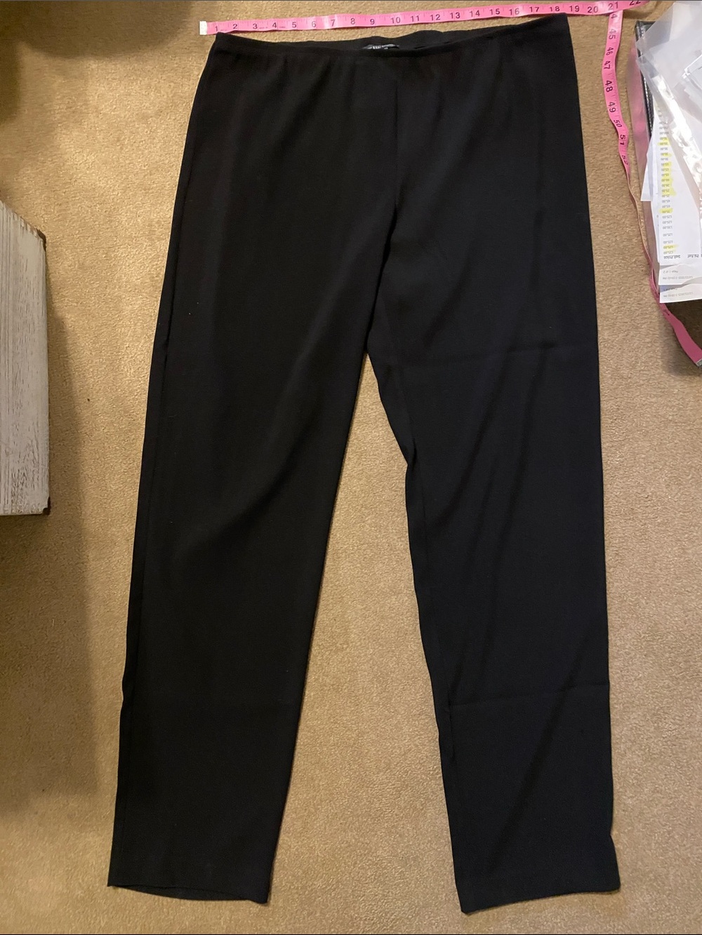 Eileen Fisher Large Black Slim Ponte Trousers